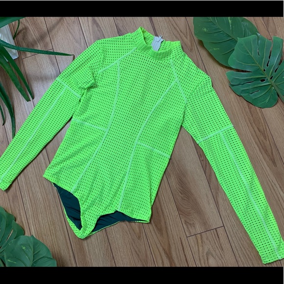 ACACIA Ehukai Mesh Body Suit Neon Cactus - Picture 6 of 8